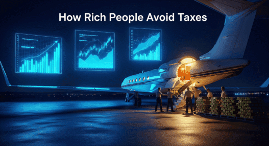 How Rich People Avoid Taxes, Billionaires using private jets and global investment strategies to legally avoid taxes